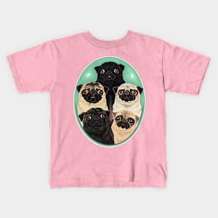 Five Pugs Kids T-Shirt